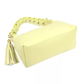    Dámska kožená kabelka cez rameno Luka 26-032 bledožltá 27 x 17 x 12 cm