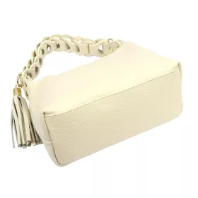    Dámska kožená kabelka cez rameno Luka 26-032 béžovej farby 27 x 17 x 12 cm