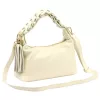  Dámska kožená kabelka cez rameno Luka 26-032 béžovej farby 27 x 17 x 12 cm