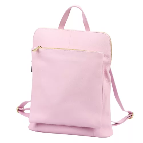  Dámsky batoh z hovädzej kože Luka 26-112 DOLLARO púdrovej farby 31 x 37 x 13 cm