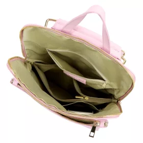    Dámsky batoh z hovädzej kože Luka 26-112 DOLLARO púdrovej farby 31 x 37 x 13 cm