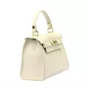  Dámska kožená kabelka Luka 19-17 MN DOLLARO krémovej farby 23 x 19 x 12,5 cm