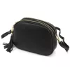 Luka 26-035 fekete női bőr oldaltáska 23 x 16 x 9 cm