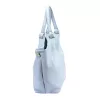  Dámska kožená kabelka cez rameno Luka 26-031 v svetlomodrej farbe s bočným popruhom 42 x 26 x 13 cm