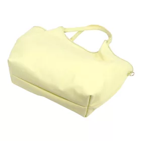    Dámska kožená kabelka cez rameno Luka 26-031 svetložltá, s bočným popruhom 42 x 26 x 13 cm
