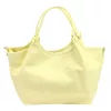  Dámska kožená kabelka cez rameno Luka 26-031 svetložltá, s bočným popruhom 42 x 26 x 13 cm