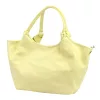  Dámska kožená kabelka cez rameno Luka 26-031 svetložltá, s bočným popruhom 42 x 26 x 13 cm
