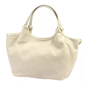    Dámska kožená kabelka cez rameno Luka 26-031 béžovej farby s bočným popruhom 42 x 26 x 13 cm