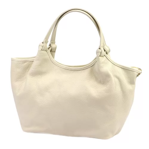  Dámska kožená kabelka cez rameno Luka 26-031 béžovej farby s bočným popruhom 42 x 26 x 13 cm