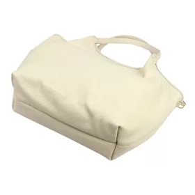    Dámska kožená kabelka cez rameno Luka 26-031 béžovej farby s bočným popruhom 42 x 26 x 13 cm