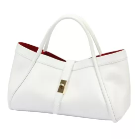    Dámska kožená kabelka Camilla PREMIUM 10.012 biela 36 x 22 x 18 cm