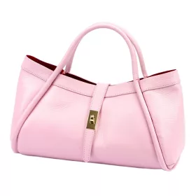    Dámska kožená kabelka Camilla PREMIUM 10.012 ružová 36 x 22 x 18 cm