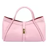  Dámska kožená kabelka Camilla PREMIUM 10.012 ružová 36 x 22 x 18 cm