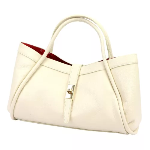  Dámska kožená kabelka Camilla PREMIUM 10.012 béžovej farby 36 x 22 x 18 cm