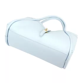   Dámska kožená kabelka Camilla PREMIUM 10.012 v svetlomodrej farbe 36 x 22 x 18 cm