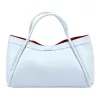 Dámska kožená kabelka Camilla PREMIUM 10.012 v svetlomodrej farbe 36 x 22 x 18 cm