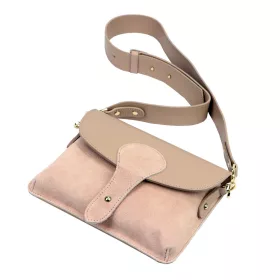    Dámska kožená kabelka Luka 26-100 D ružová, crossbody 24,5 x 18 x 6 cm