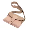  Dámska kožená kabelka Luka 26-100 D púdrovej farby, crossbody 24,5 x 18 x 6 cm