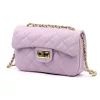  Luka 20-042 kožená, dámska crossbody kabelka levanduľovo fialovej farby 21,5 x 14 x 8,5 cm