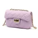  Luka 20-042 kožená, dámska crossbody kabelka levanduľovo fialovej farby 21,5 x 14 x 8,5 cm