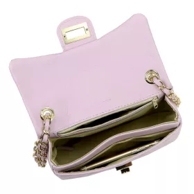    Luka 20-042 kožená, dámska crossbody kabelka levanduľovo fialovej farby 21,5 x 14 x 8,5 cm