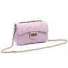  Luka 20-042 kožená, dámska crossbody kabelka levanduľovo fialovej farby 21,5 x 14 x 8,5 cm