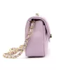  Luka 20-042 kožená, dámska crossbody kabelka levanduľovo fialovej farby 21,5 x 14 x 8,5 cm