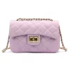  Luka 20-042 kožená, dámska crossbody kabelka levanduľovo fialovej farby 21,5 x 14 x 8,5 cm