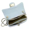  Dámska kožená crossbody kabelka Luka 20-042 v svetlomodrej farbe, 21,5 x 14 x 8,5 cm