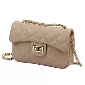 Luka 20-042 taupe női bőr kézitáska 21.5 x 14 x 8.5 cm