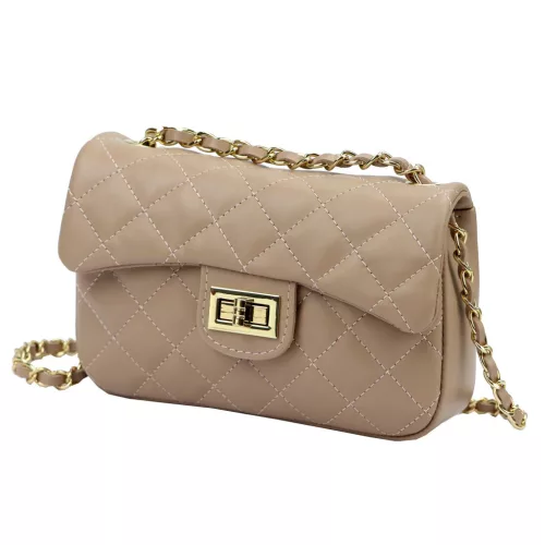 Luka 20-042 taupe női bőr kézitáska 21.5 x 14 x 8.5 cm