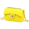  Luka 20-042 kožená, dámska žltá crossbody kabelka 21,5 x 14 x 8,5 cm
