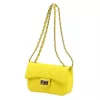  Luka 20-042 kožená, dámska žltá crossbody kabelka 21,5 x 14 x 8,5 cm
