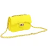  Luka 20-042 kožená, dámska žltá crossbody kabelka 21,5 x 14 x 8,5 cm