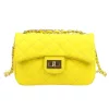  Luka 20-042 kožená, dámska žltá crossbody kabelka 21,5 x 14 x 8,5 cm