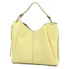  Dámska kožená kabelka cez rameno Luka 26-080 bledožltá 39 x 37 x 13 cm