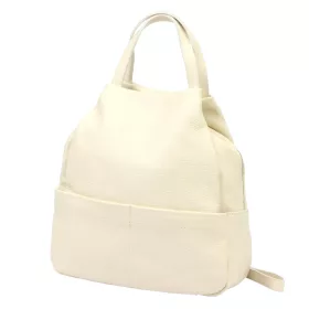    Dámsky krémový hovädzí kožený batoh Luka 24-070 DOLLARO 30 x 30 x 16 cm