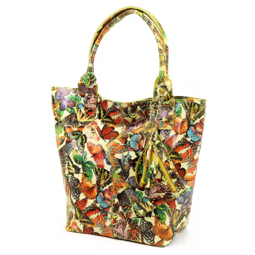 Luka 26-026 MOT sárga női bőr kézitáska 40 x 35 x 18 cm