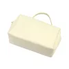  Dámska kožená kabelka Luka 26-085 DOLLARO krémovej farby 21 x 11 x 7 cm