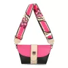  Dámska kožená kabelka cez rameno EGO ES0305WF 030026WL purpurovo-čierna 28 x 25 x 10 cm