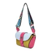  Dámska kožená kabelka cez rameno EGO ES0305WF 010026WL okrovo-biela 28 x 25 x 10 cm