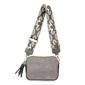    Dámska kožená crossbody kabelka EGO ES0223PS 270026WL v sivej farbe 15 x 21 x 7 cm