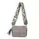  Dámska kožená crossbody kabelka EGO ES0223PS 270026WL v sivej farbe 15 x 21 x 7 cm