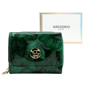  Dámska peňaženka Gregorio FRL-128 zelená 7 x 9,5 x 3 cm