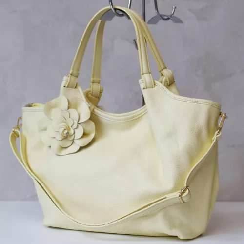 Luka 26-031 DOLLARO + FLOWER női bőr kézitáska 42 x 26 x 13 cm