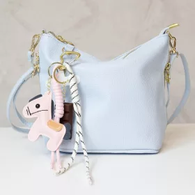 Luka 26-110 DOLLARO + CHOCO-HORSE kék női bőr kézitáska