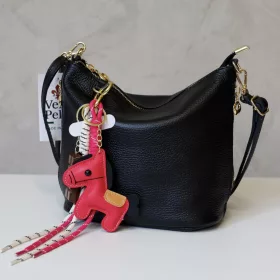   Luka 26-110 DOLLARO + CHOCO-HORSE fekete női bőr kézitáska