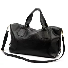    Dámska kožená kabelka Luka 26-119 DOLLARO čierna 47 x 25 x 16 cm