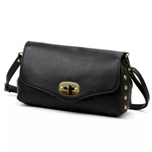 Luka 26-121 DOLLARO fekete női bőr kézitáska 30 x 16 x 12 cm