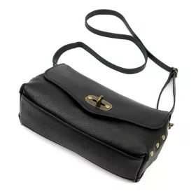   Luka 26-121 DOLLARO fekete női bőr kézitáska 30 x 16 x 12 cm